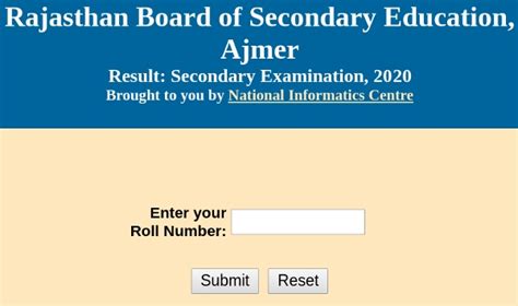 RBSE 10th Result 2021 LIVE: Rajasthan board 10th result .